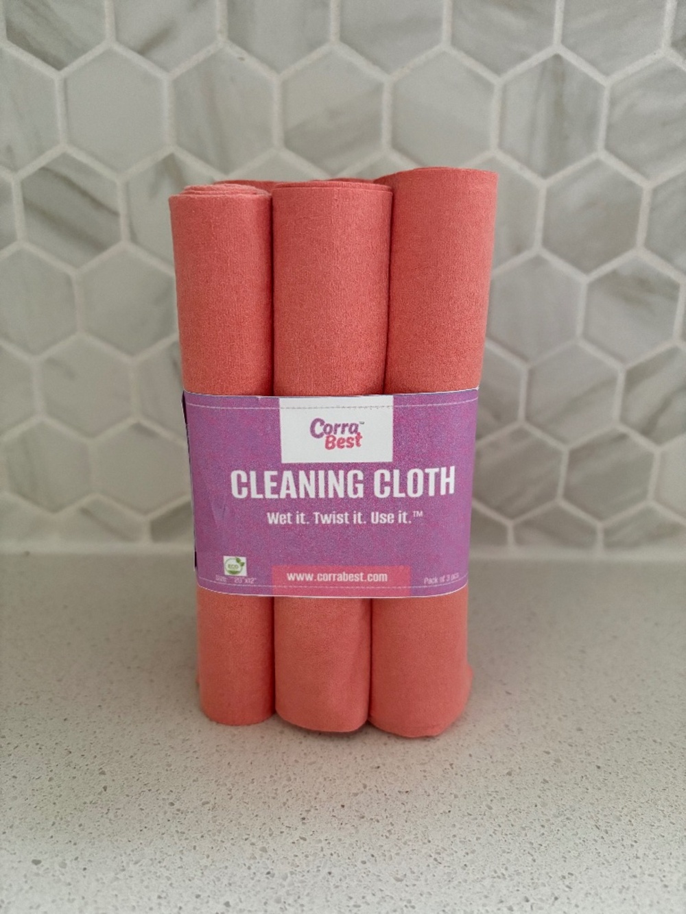 3 Streak Free MicroFiber Cleaning Cloths 3 Pack